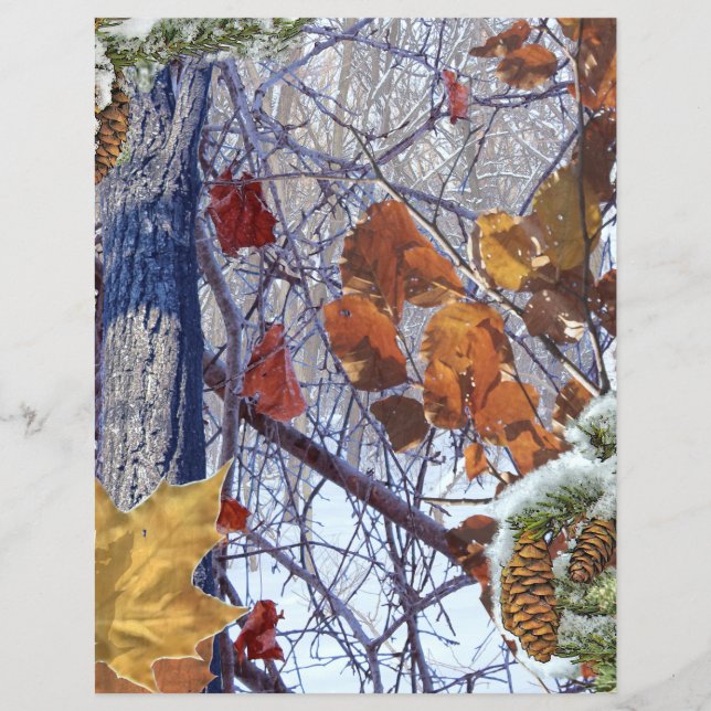 Prospectus 21,6 Cm X 24,94 Cm Première impression de neige Camouflage d'hiver (Devant)