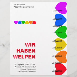 Prospectus 21,6 Cm X 24,94 Cm Pride Coeurs Arc-en-ciel Ripp de Flyer