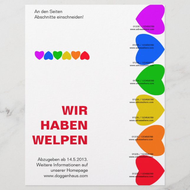 Prospectus 21,6 Cm X 24,94 Cm Pride Coeurs Arc-en-ciel Ripp de Flyer (Devant)