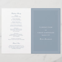 Programme de mariage catholique bon marché bleu po