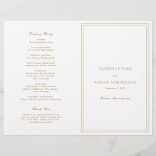 Prospectus 21,6 Cm X 24,94 Cm Programme de mariage catholique traditionnel à bud