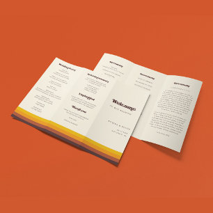 Prospectus 21,6 Cm X 24,94 Cm Programme de mariage triplé Vintage des années 60