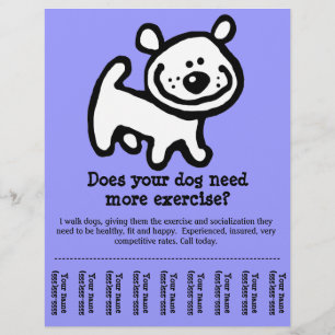 Prospectus 21,6 Cm X 24,94 Cm Promo personnalisable CUTE Dog Walker