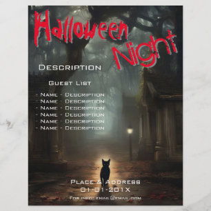 Prospectus 21,6 Cm X 24,94 Cm Promotion d'événement Halloween