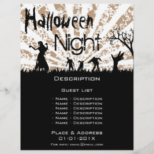 Prospectus 21,6 Cm X 24,94 Cm Promotion d'événement Halloween
