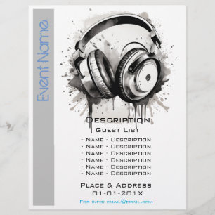 Prospectus 21,6 Cm X 24,94 Cm Promotion d'événements musicaux