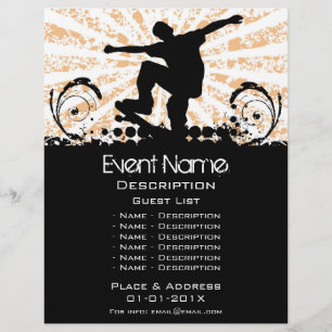 Prospectus 21,6 Cm X 24,94 Cm Promotion d'événements Skateboard