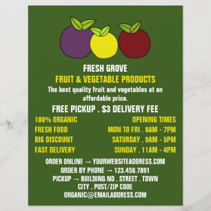 Prospectus 21,6 Cm X 24,94 Cm Prunes de fruits, publicité pour les primeurs