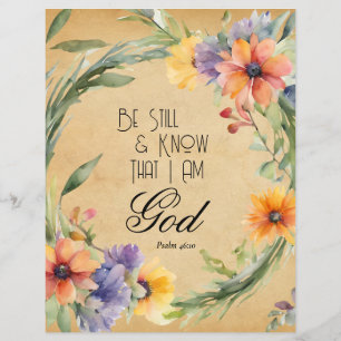 Prospectus 21,6 Cm X 24,94 Cm Psaume 46:10 Verse de la Bible