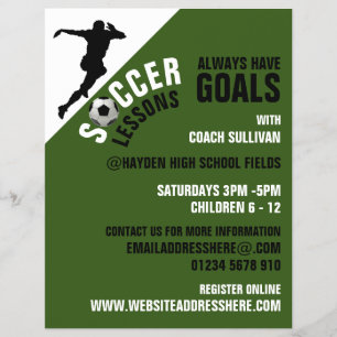 Prospectus 21,6 Cm X 24,94 Cm Publicité pour Soccer Strike, Cours de Football