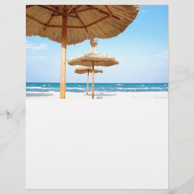 Prospectus 21,6 Cm X 24,94 Cm Rangée de plage-parapluies BEACH GRASS UMBRELLAS O (Devant)