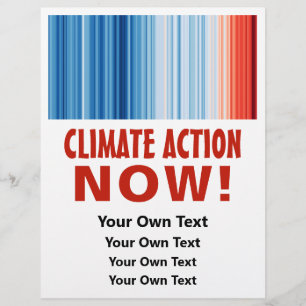 Prospectus 21,6 Cm X 24,94 Cm Réchauffement climatique rayures Climat Changement