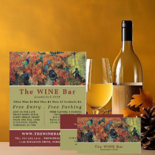 Prospectus 21,6 Cm X 24,94 Cm Red Vineyards, Van Gogh, Wine Bar/Winery