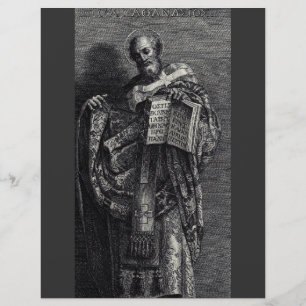 Prospectus 21,6 Cm X 24,94 Cm Représentation graphique de saint Athanase d'Alexa