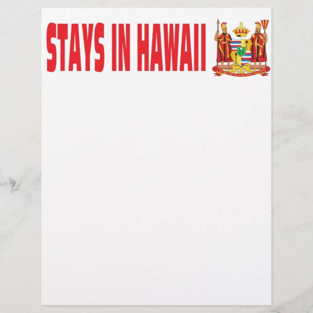 Prospectus 21,6 Cm X 24,94 Cm Reste à Hawaii (Devant)