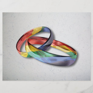 Prospectus 21,6 Cm X 24,94 Cm Rings de Rainbow Wedding pour l'Equality
