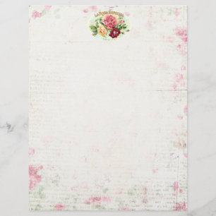 Prospectus 21,6 Cm X 24,94 Cm Rose antique Scrapbooking/Papier fixe