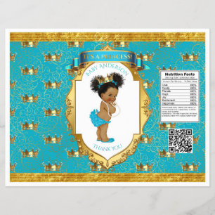 Prospectus 21,6 Cm X 24,94 Cm Sac en puce sarcelle or bébé afro-américaine
