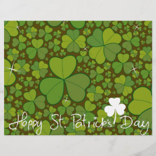 Prospectus 21,6 Cm X 24,94 Cm Saint Patrick's Day Shamrock Lucky Clovers Feuille