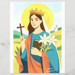 Prospectus 21,6 Cm X 24,94 Cm Sainte Catherine de Sienne 