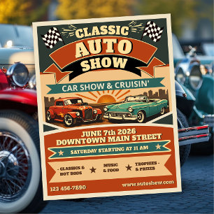 Prospectus 21,6 Cm X 24,94 Cm Salon de l'Auto Classique