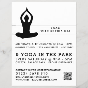 Prospectus 21,6 Cm X 24,94 Cm Sappart Modern Yoga Class Advertising Flyer