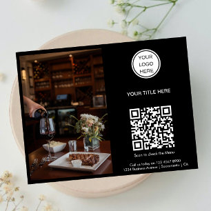 Prospectus 21,6 Cm X 24,94 Cm Scanner le Menu l Logo de Restaurant Promotionnel
