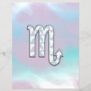 Prospectus 21,6 Cm X 24,94 Cm Scorpio Zodiac Connexion à la Mère style perle