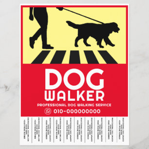 Prospectus 21,6 Cm X 24,94 Cm Service de marche de chiens professionnels