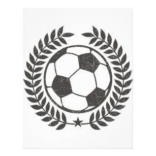 Prospectus 21,6 Cm X 24,94 Cm Soccer vintage Feuille d'olive et étoile
