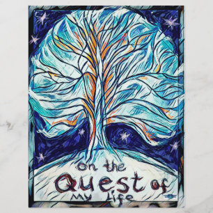 Prospectus 21,6 Cm X 24,94 Cm Sur la quête de ma vie - Arbre - Étoiles