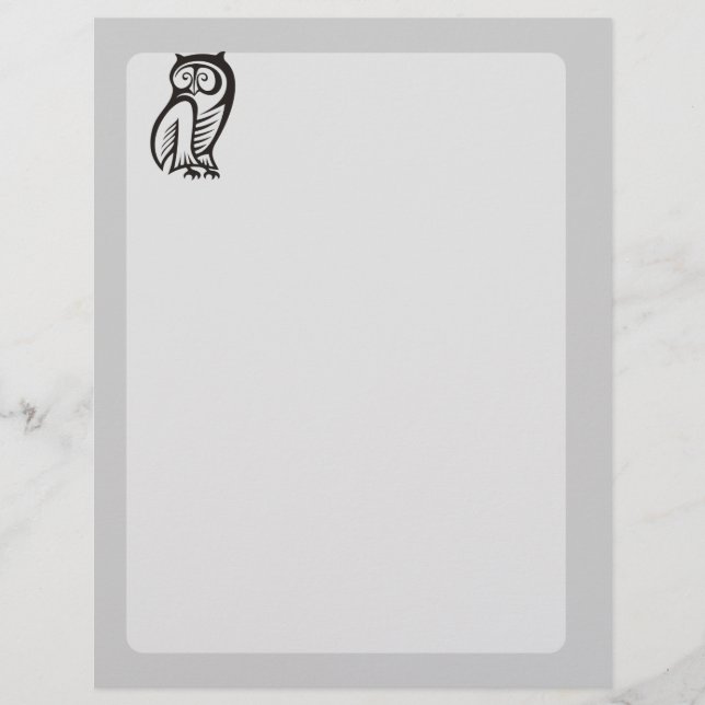 Prospectus 21,6 Cm X 24,94 Cm Symbole hibou noir (Devant)