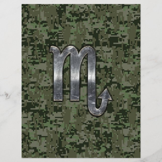 Prospectus 21,6 Cm X 24,94 Cm SYMBOLE Zodiaque Scorpio Camion numérique bois (Devant)
