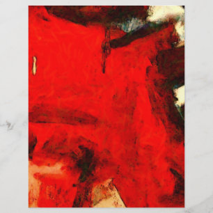 Prospectus 21,6 Cm X 24,94 Cm Tableau Abstrait rouge
