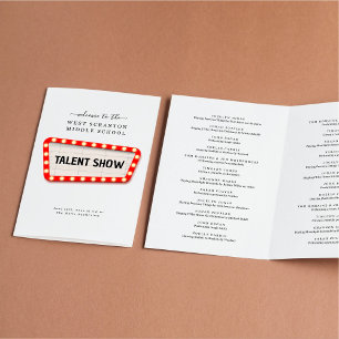 Prospectus 21,6 Cm X 24,94 Cm Talent Show / Variety Show Program