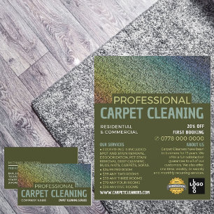 Prospectus 21,6 Cm X 24,94 Cm Tapis Coloré, Nettoyeur De Tapis, Service De Netto