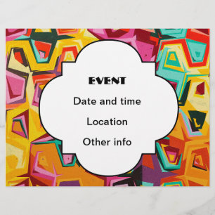 Prospectus 21,6 Cm X 24,94 Cm Texture colorée de trous