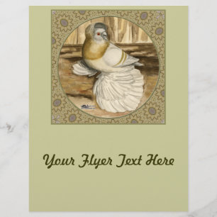 Prospectus 21,6 Cm X 24,94 Cm Trumpeter Pigeon Gold Frame