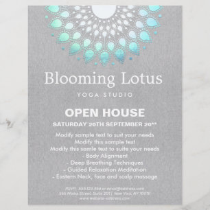 Prospectus 21,6 Cm X 24,94 Cm Turquoise Lotus Mandala