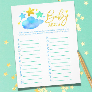 Prospectus 21,6 Cm X 24,94 Cm Twinkle Little StarABCs Baby shower de partie