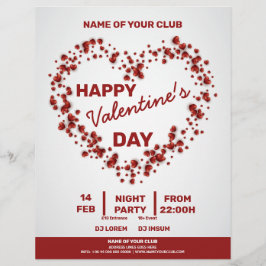 Prospectus 21,6 Cm X 24,94 Cm Valentines 3D Red Hearts Big Heart Party