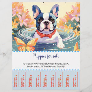 Prospectus 21,6 Cm X 24,94 Cm Vendre un chiot Flyer