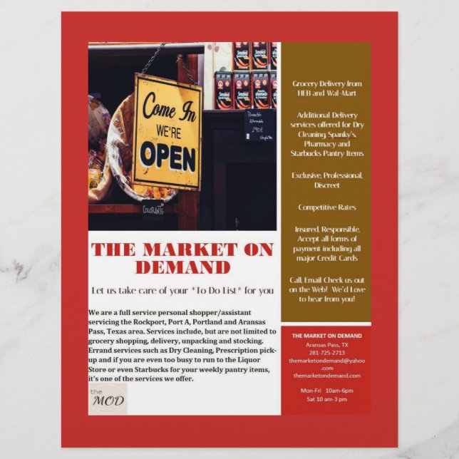 Prospectus 21,6 Cm X 24,94 Cm Venez Nous sommes ouverts (Devant)