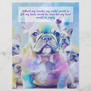 Prospectus 21,6 Cm X 24,94 Cm Vente de chiots français Flyer de conception