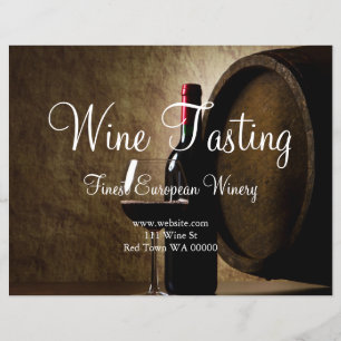 Prospectus 21,6 Cm X 24,94 Cm Vin Dégustation vinicole Circulaire Invitation