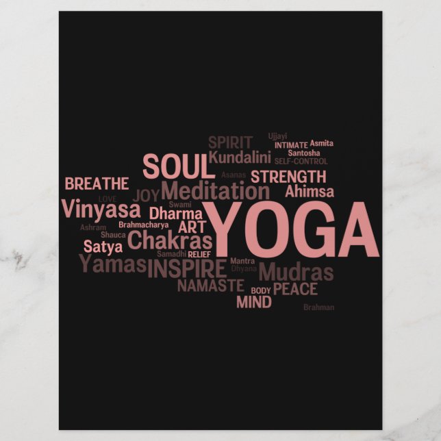 Prospectus 21,6 Cm X 24,94 Cm YOGA Flyer personnalisé (Devant)