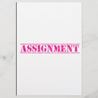 Conception de la première page de l'affectation