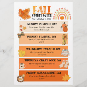 Prospectus Flyer de la Semaine de l'Esprit Automne, Semaine d