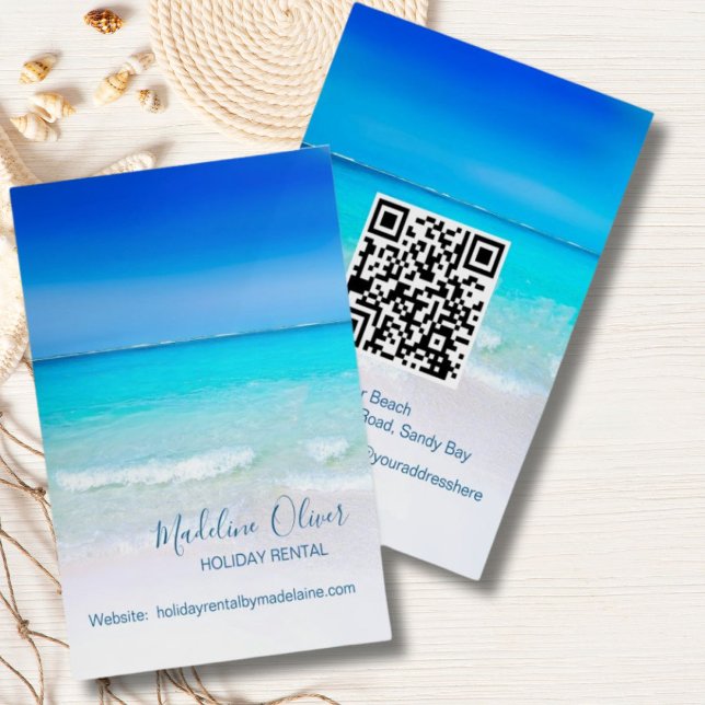 Prospectus Location vacances QR Code Ocean Beach Information (Créateur téléchargé)