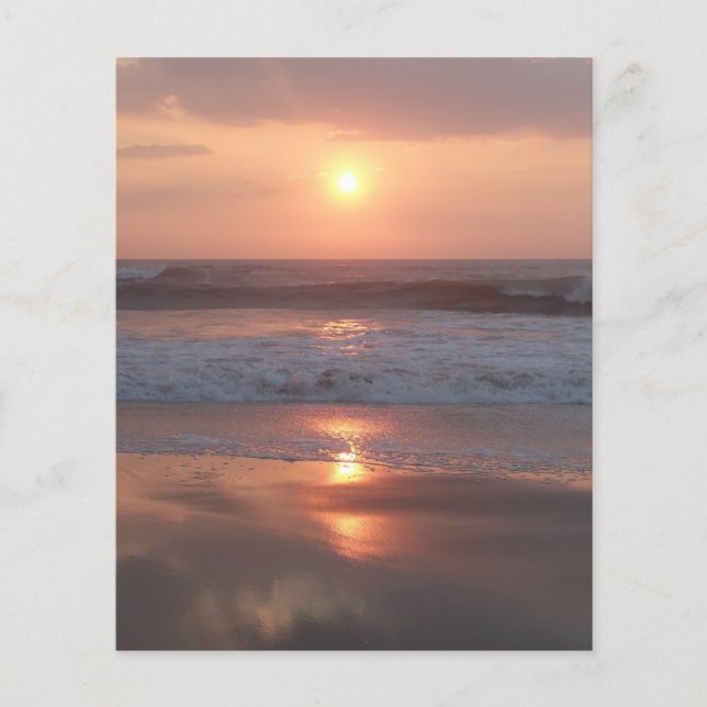 Prospekt Rosa Sonnenuntergang am Strand Flyer (Vorne)